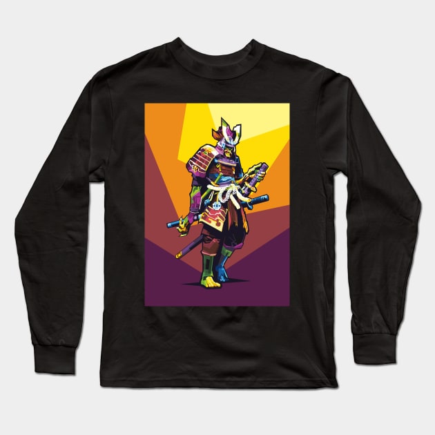 ghost samurai Long Sleeve T-Shirt by Alkahfsmart